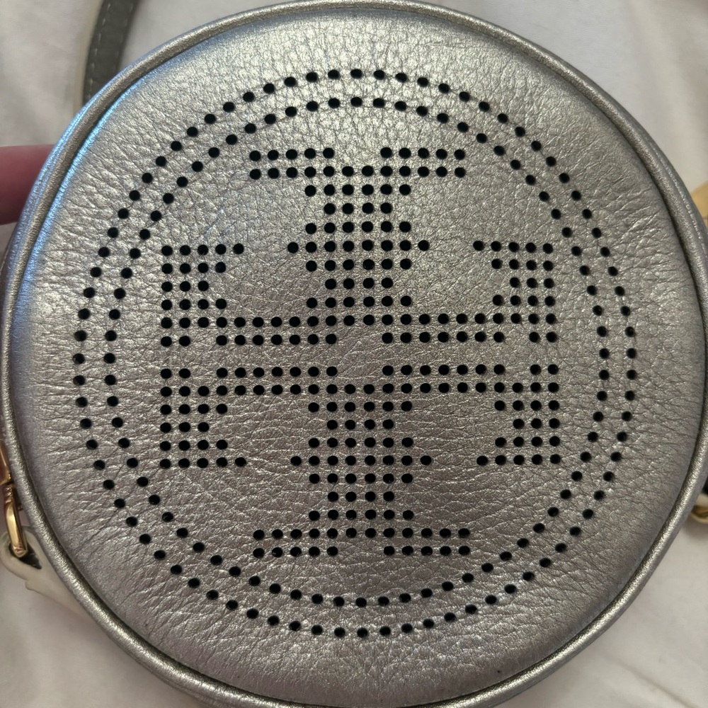 Tory Burch Perforated Round Crossbody Purse - Picture 2 of 15